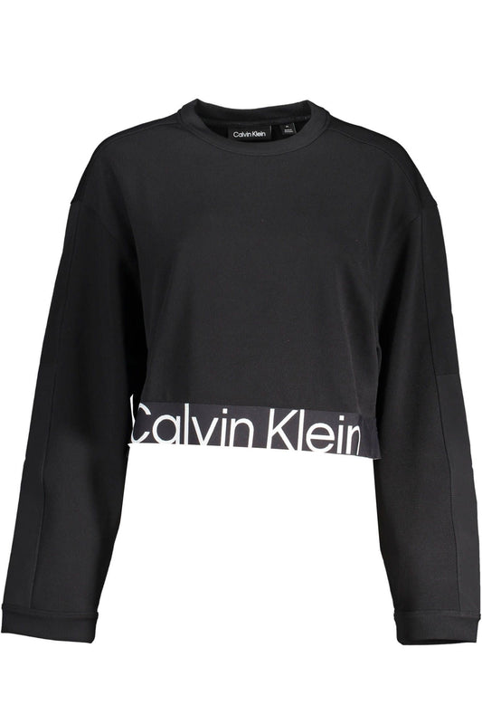 Calvin Klein Chic Black Sweatshirt with Contrast Details