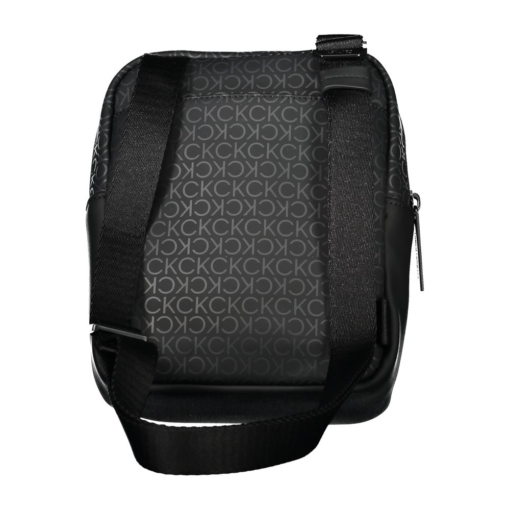 Calvin Klein Sleek Black Shoulder Bag with Contrasting Accents