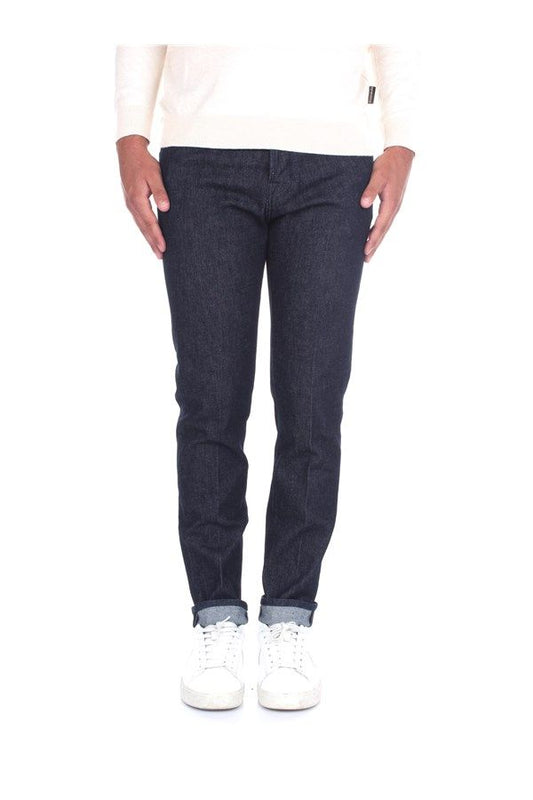 Jacob Cohen Sleek Slim Fit Designer Jeans with Leather Detail