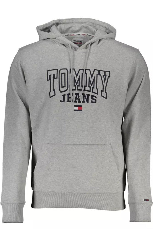 Tommy Hilfiger Chic Gray Hooded Cotton Sweatshirt