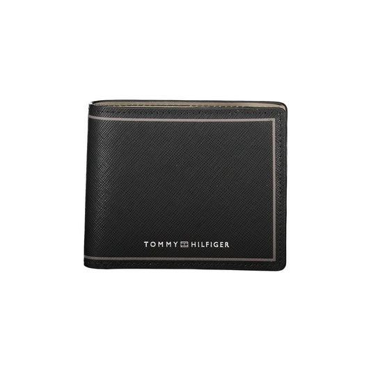 Tommy Hilfiger Black Leather Double Card Wallet