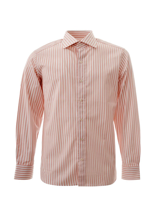 Tom Ford Elegant Striped Pink Cotton Shirt for Men