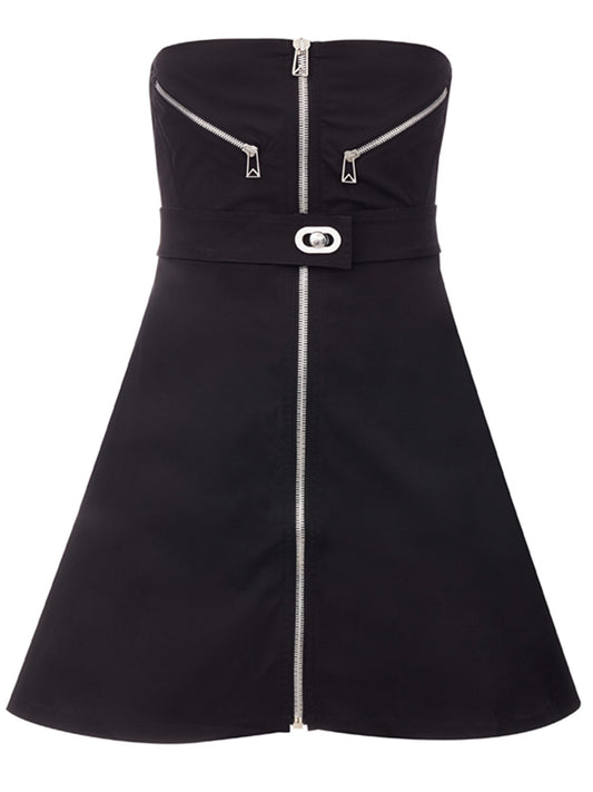 Bottega Veneta Elegant Stretch Tech Fabric Short Dress