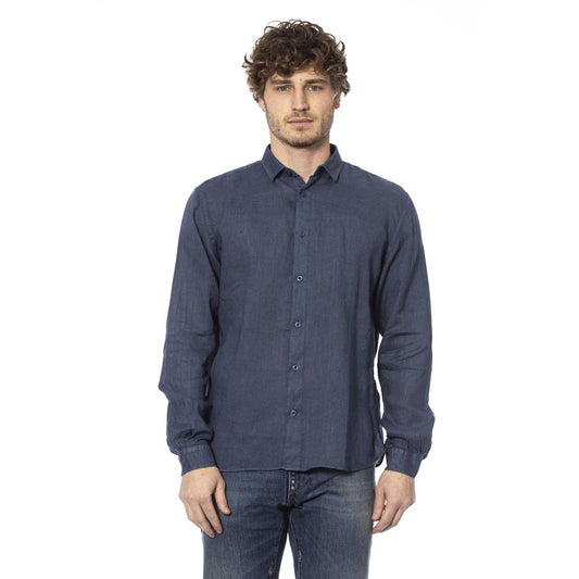 Distretto12 Elegant Blue Linen Shirt for Men
